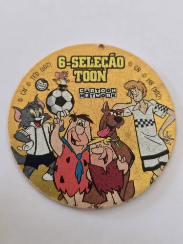 Tazo Copa Toon Ouro Número 6 Elma Chips. Em bom estado 