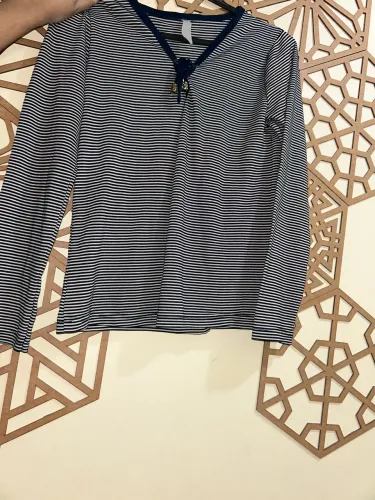 Blusa listrada manga longa TAM P