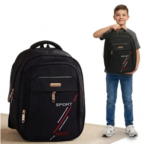 Mochila Escolar Preto Azul