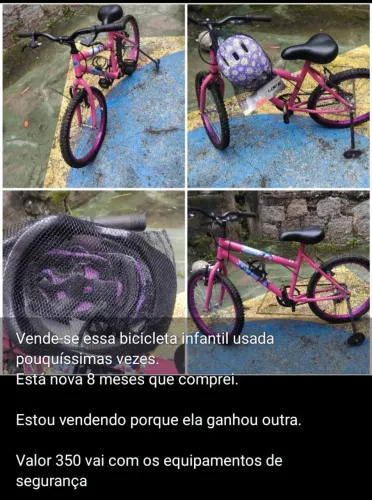 Vende-se essa bicicleta infantil usada 3 vezes 
