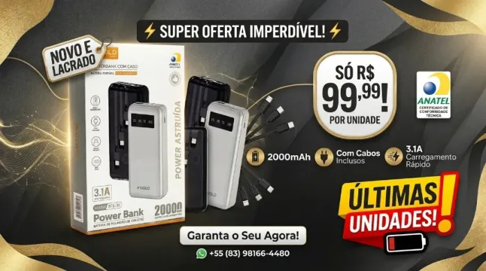 Power Bank A'GOLD BTE-30 de 20.000mAh