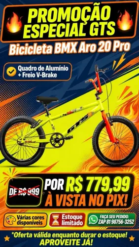 Bicicleta Aro 20 Masculina ( Quadro de Alumínio ) e Feminina ( com cadeirinha para boneca)