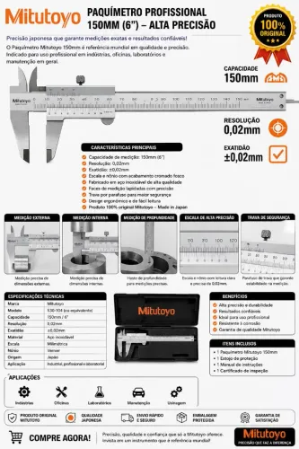 Paquimetro profissional 150mm