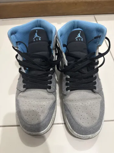 Tênis Air Jordan 1 Mid Crater University Blue