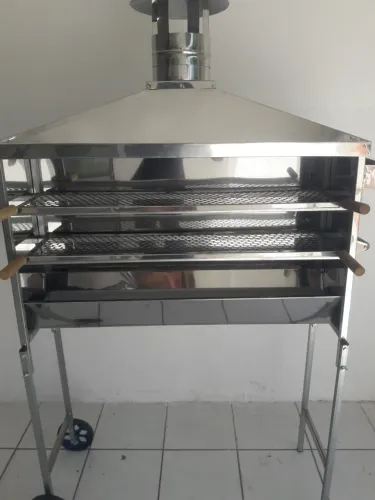 Carrinho de Churrasco Grande Churrasqueira Nova Profissional Completa