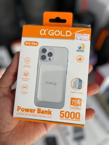 Carregador portátil indução para iPhone ou linha S da Samsung 5.000 ou 10.000 mah
