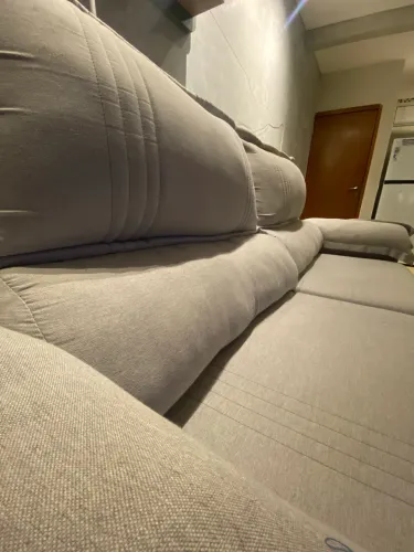 Sofá Retrátil Reclinável 2,30m Nivus Cinza c/ Molas Ensacadas - King House