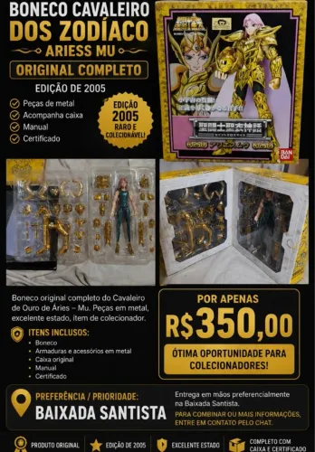 Boneco cavaleiro do zodíaco colecionador