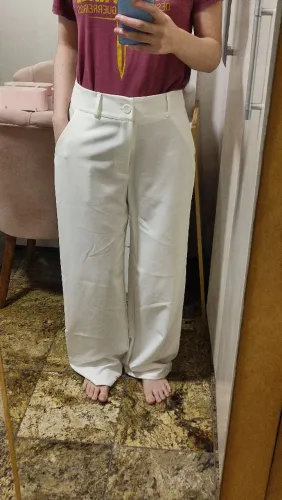 Calça alfaiataria branca