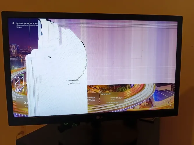 Monitor LG funcionando mas com defeito
