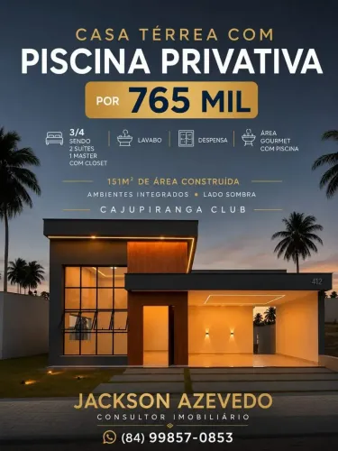 SOFISTICAÇÃO, CONFORTO E QUALIDADE DE VIDA NO CAJUPIRANGA CLUBE