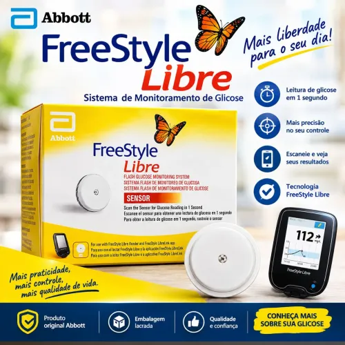 Sensor FreeStyle Libre Abbott - Monitoramento de Glicose