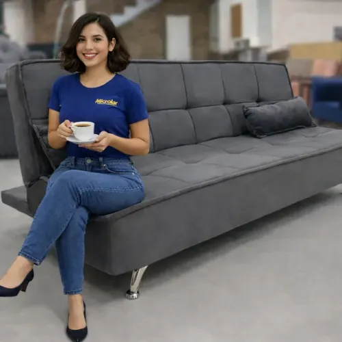 Sofá Coma em Veludo Novo na Caixa - Já com Entrega