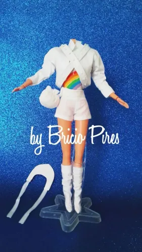 Roupinha para boneca xuxinha mimo tamanho Barbie estrela