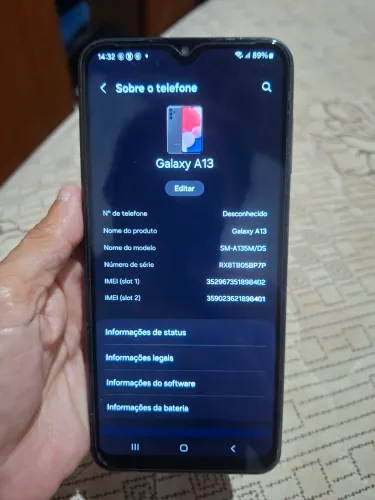 Celular da Samsung A13