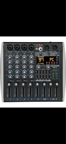 Mesa de Som GOCHAN MX-4 - 4 Canais + USB + Efeitos