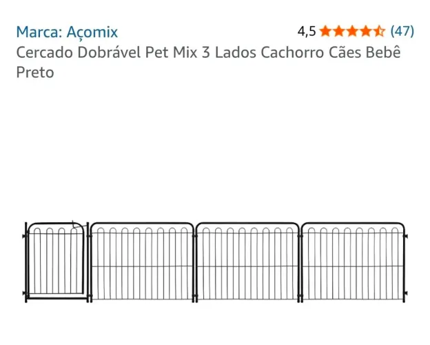 Cercado dobrável com porta (para pet ou crianças)