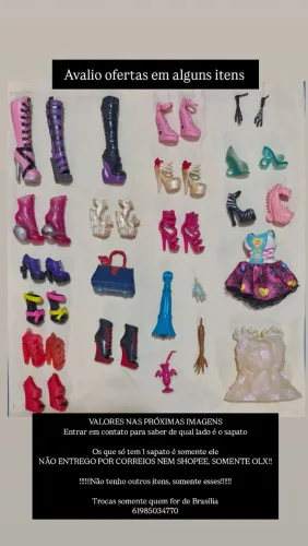 Vendo acessórios Monster High LEIA