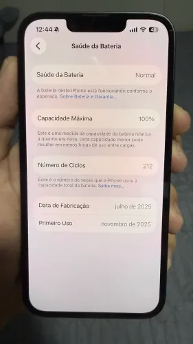 iPhone 16e 128gb 100% bateria - seminovo