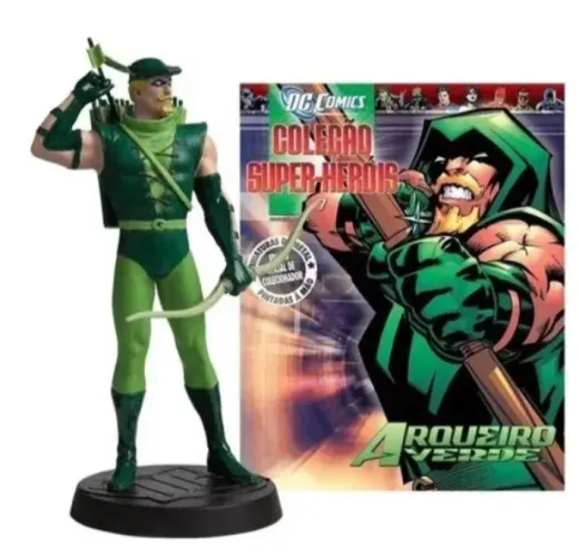 Figura Eaglemoss Arqueiro Verde DC, com revista.