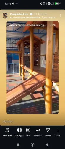 Playground em madeira de eucalipto e cumaru