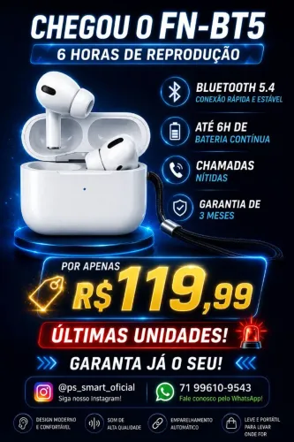Fone de ouvido sem fio
