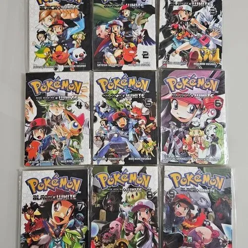 Grande lote de mangas Pokémon Black and White e Emerald - Reservado