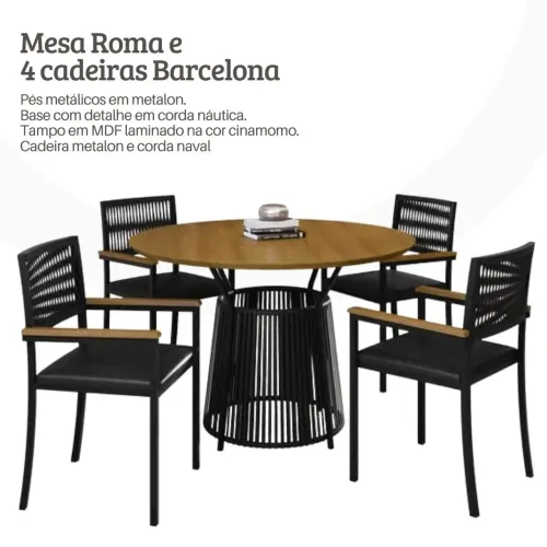 Mesa Roma p/ Área Gourmet 