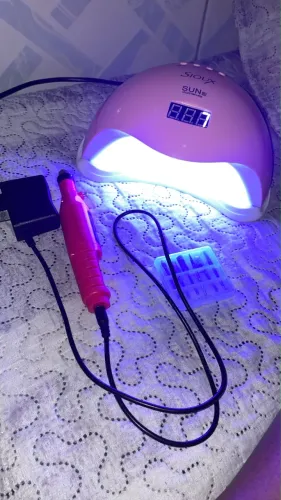 Sun 5 Led Uv Cabine Estufa + Lixadeira Elétrica 24 Hs