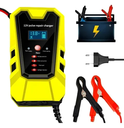 Carregador de bateria automotivo 12v 6a - 6 amperes carro moto lancha