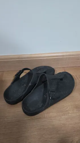 Chinelo Birken Papete Preto Nuvem