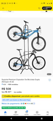 Suporte Bike universal para 2 bikes vertical