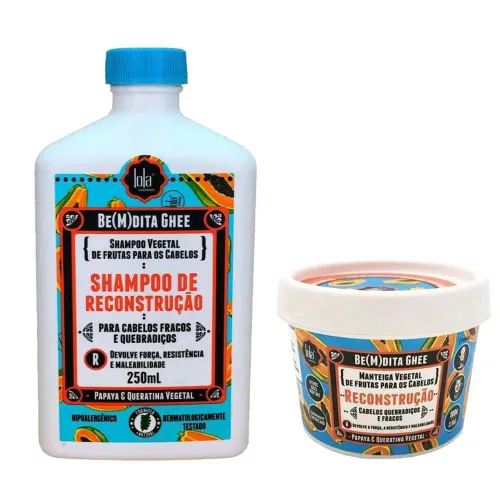 Lola Cosmetics Be(m)dita Ghee Papaya e Queratina Vegetal Kit - Shampoo + Máscara Kit