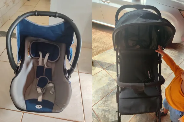 Bebê conforto mais carrinho de bebê