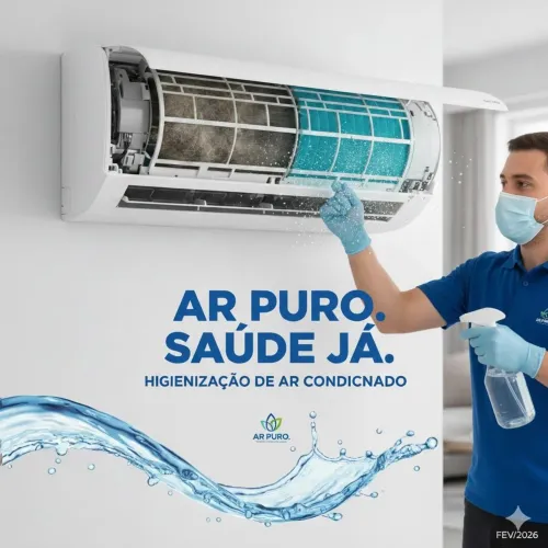 Higienização de ar condicionado.