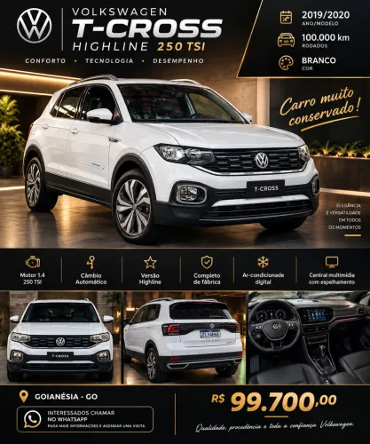 Volkswagen T-Cross Highline 1.4 TSI Flex 16V 5P AUT 2020