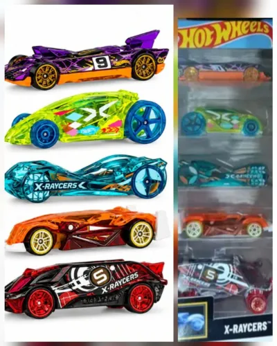 Pack 5 Carrinhos Hot Wheels X-Raycers <br>Novo