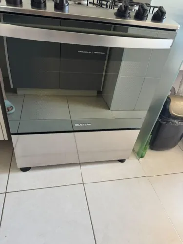Fogão de Piso Brastemp de 05 Bocas com Turbo Chama e Grill Inox BFS5GDR