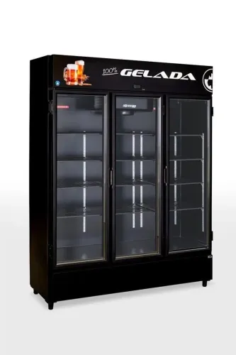 VISA COOLER EXTRA FRIO FORTSUL 3 PORTAS 900 LITROS ALL BLACK NOVO R$ 11999