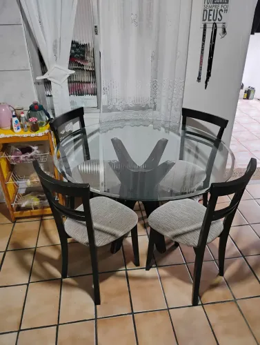 Mesa de vidro redonda 120X120