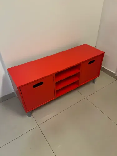 Rack balcão Armário vermelho 
