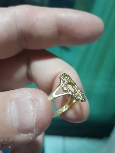 Anel de ouro 14k crucifixo / presente dos namoradoss