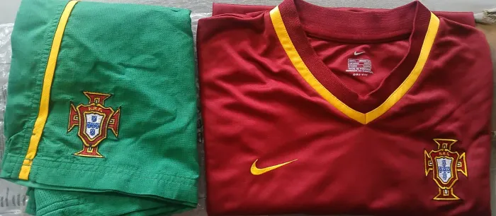 Camisa e Calção Seleção Portugal Nike Euro 2000 Belgica Holanda Tam. G Novos Frete Grátis