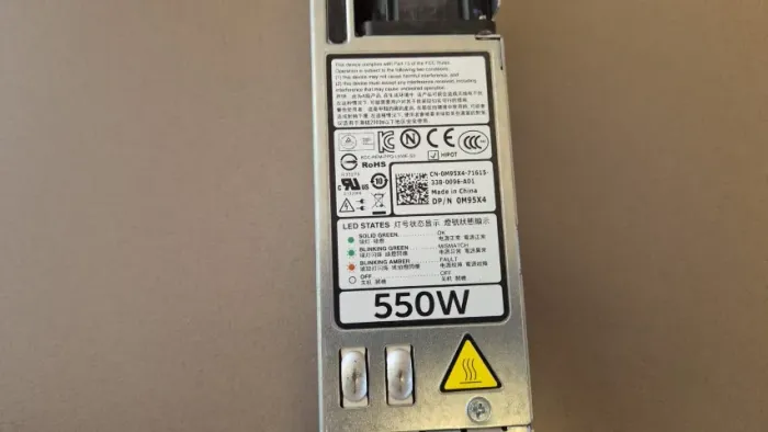 Fonte servidor Dell 0M95X4 550W Hot Swap