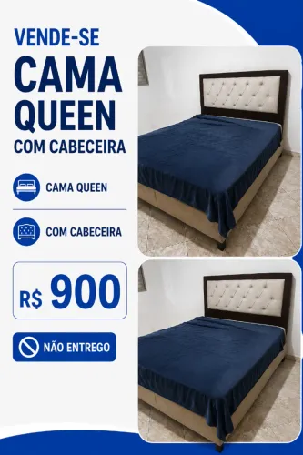 Cama queen com cabeceira