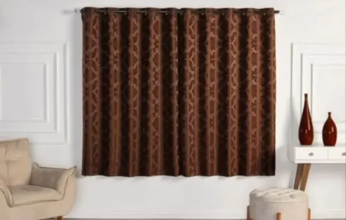 Cortina Jacquard Luxo Para Sala Quarto e Escritório 2,00 X 1,40 SEMI-BLACKOUT