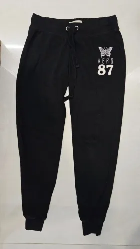 Calça preta de moletom Aeropostale