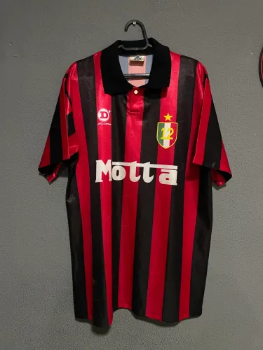 Camisa Milan Anos 90 dellerba motta Tecido Brilhoso