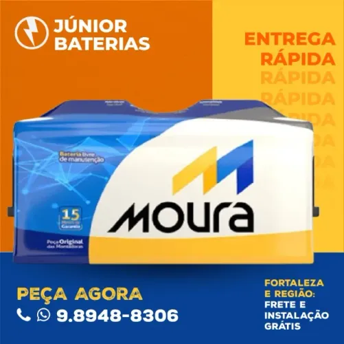 Bateria 150 amperes moura de gerador e som automotivo