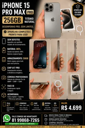 iPhone 15 Pro Max 256 Gigas 